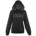 Lonsdale 2 Stripe Quilted Hoody Ladies
